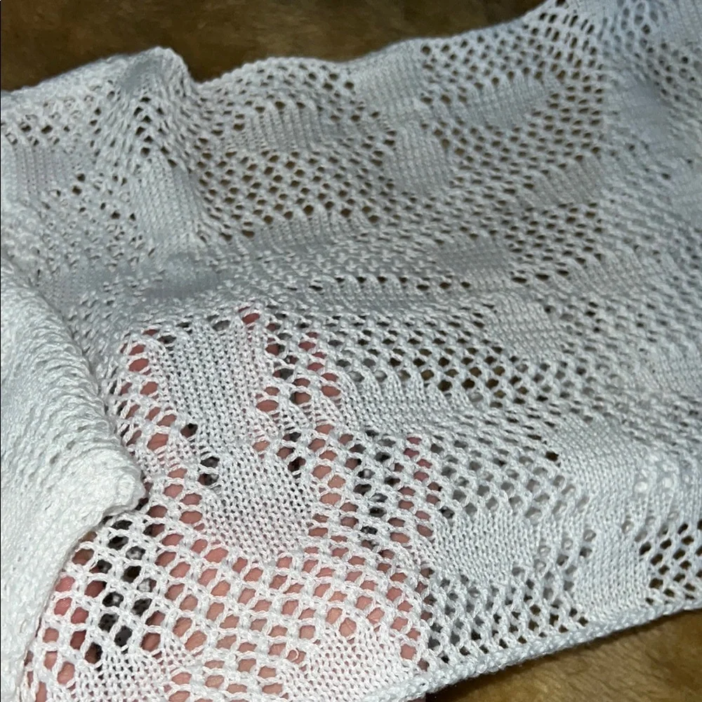 SHEIN? | Women’s Size S White Crochet Tie-Front Cardigan/Top - Picture 5 of 5